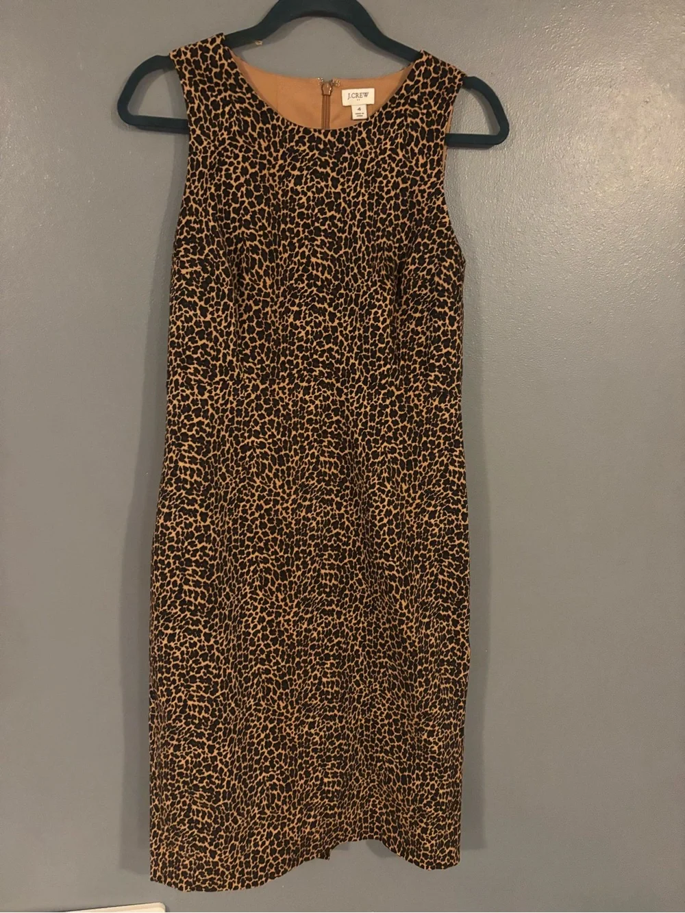 J. Crew Leopard Print Midi Dress